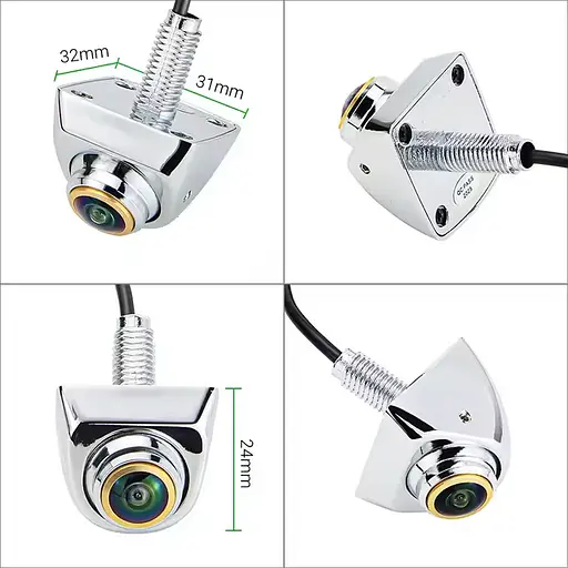 Камера заднего вида E305 AHD 1920x1080p объектив «рыбий глаз» Серебристый - фото 5