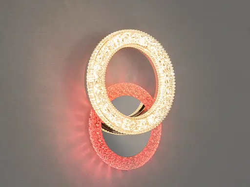 Світлодіодний світильник з кольоровою підсвіткою, 22W, хром - фото 1