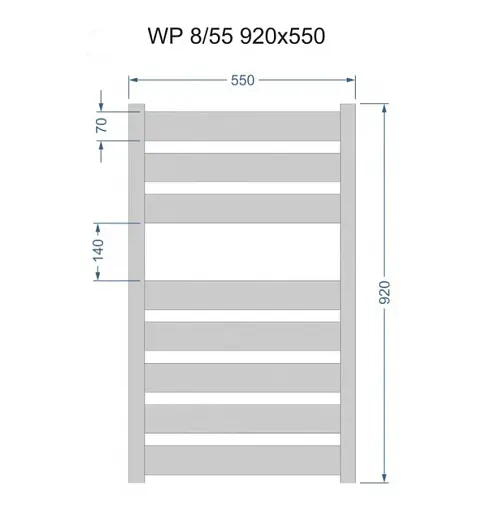 Рушникосушка  Париж  920*550 П8  /540Вт/Heizung - фото 2