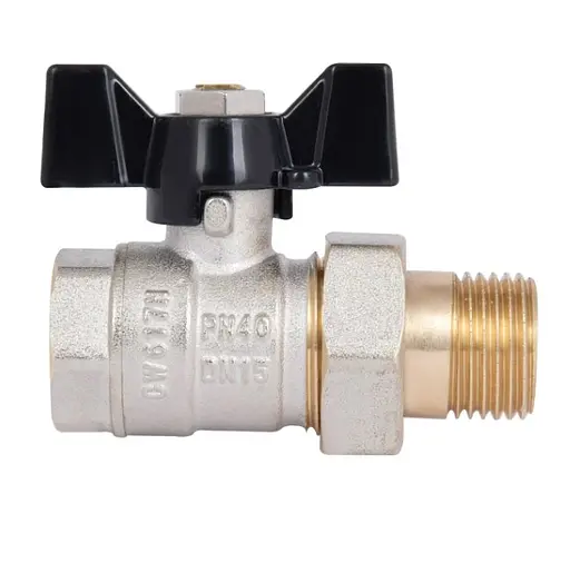 Кран шаровой Thermo Alliance "Американка" Base 1/2"ВН прямой, PN40, бабочка SD221W15 - фото 3