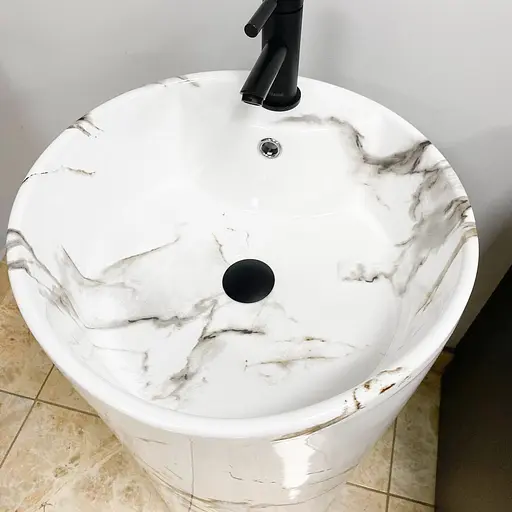 Умивальник VBI Bolonia carrara підлоговий VBI-019013, Мармур - фото 2