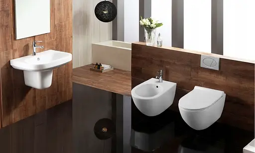 Подвесной унитаз Rea Carter N2 белый REA-C1400, Белый - фото 6