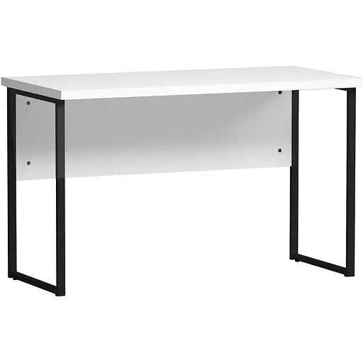 Стіл прямий лофт з екраном ОП-161 Orange-Line 1200х600х750 Чорний/Білий
