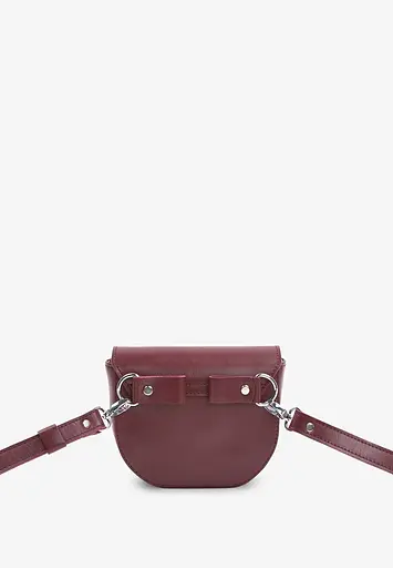 Жіноча шкіряна сумка Ruby S бордова краст - фото 9