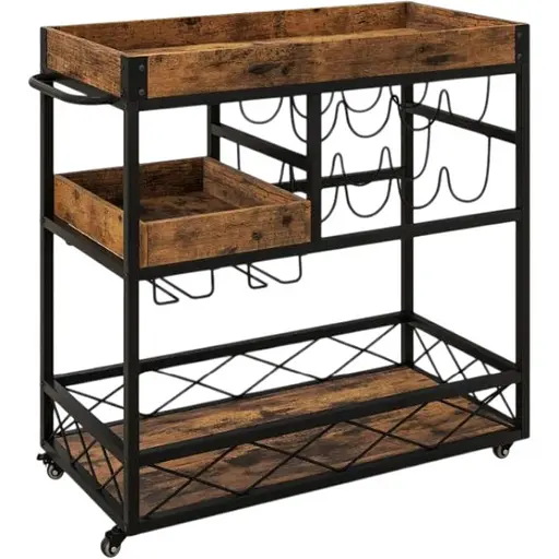 Барная тележка Costway Mexico с несколькими ярусами в стиле в стиле Loft