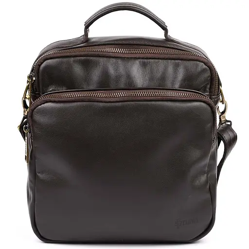 Чоловіча шкіряна сумка через плече TARWA 24х26х9 см sum0025369 - фото 6