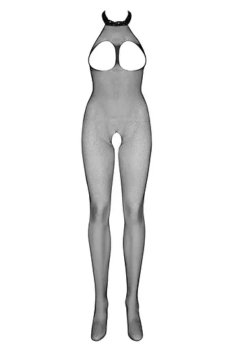 Бодістокінг Obsessive N101 з відкритими грудьми S/M/L чорний - фото 3