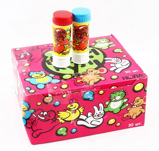 Мильні бульбашки Веселкові кулі, 60 мл, Нола, 30 шт. в упаковці