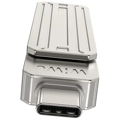 Флеш-накопичувач WIWU Wi-FD001 3in1 (USB-A/C/L) USB 3.0, 32GB Silver - фото 3