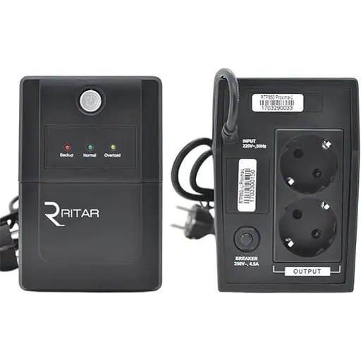 ИБП Ritar RTP850 (510W) Proxima-L, LED, AVR, 2st, 2xSCHUKO сокет, 1x12V9Ah, plastik Case. NEW!