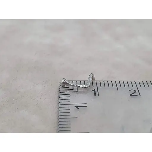 Золотая серьга-пирсинг Астор в нос с фианитом. 2182524Б - фото 5