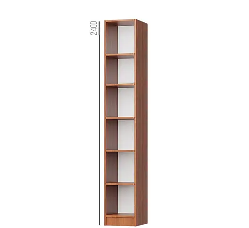 Пенал открытый с полками MebelStar П1 40x60x240 см Орех эко (MBS-1017)