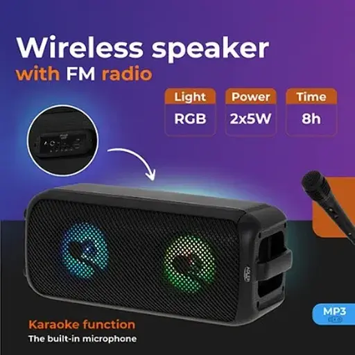 Колонка Adler AD 1903 Bluetooth з функцією радіо і караоке - фото 9