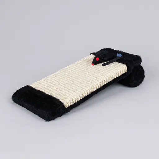 Дряпка Trixie для котів з валиком та іграшкою сизаль/плюш чорна 15x35 см [CD] - фото 2