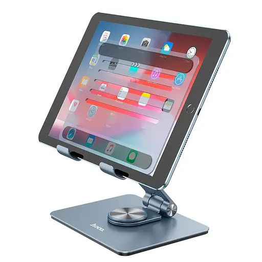 Підставка для планшета HOCO PH52 Might metal rotating tablet desktop holder Metal Gray - фото 4