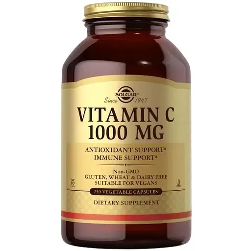 Вітаміни та мінерали Solgar Vitamin C 1000 mg, 250 вегакапсул