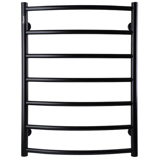 Водяна рушникосушка Unio LD W 700-500-7 BLK Драбинка Дуга, Чорний матовий - фото 1