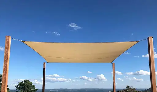 Тент навіс затінюючий прямокутний 2х4м сітка (Бежевий) - фото 5