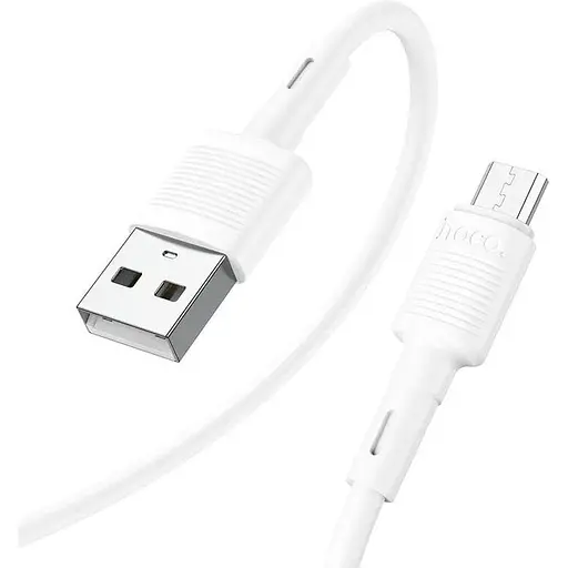 Кабель Hoco X83 USB to Micro 2.4A 1 м PVC PVC connectors белый