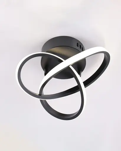 Люстра Goldlux 329677 Oskar LED 1x15W 4000K 1850Lm IP20 чорна - фото 3