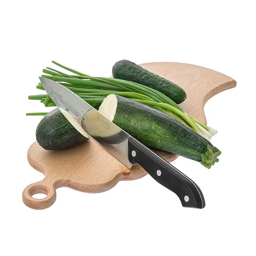 Доска кухонная разделочная деревянная из бука в форме листка 39х18 см, Woodly Бежевый 86492 - фото 5