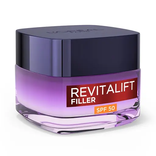Дневной антивозрастной крем-уход L'Oreal Paris Revitalift Filler, для восстановления утраченного объема кожи лица, SPF 50, 50 мл (AA302800) - фото 2
