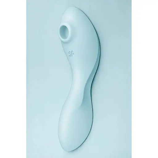 Вакуумний смарт-стимулятор із вібрацією Satisfyer Curvy Trinity 5+ Блакитний - фото 2