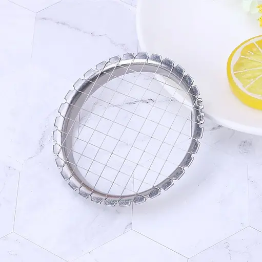 Салаторезка яйцерезка металлическая усиленная для нарезки кубиками яиц, овощей, колбасы, сыра крабовых палочек, A-plus 81662 - фото 8