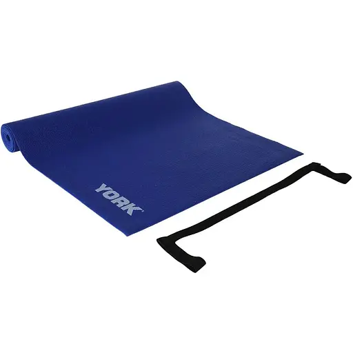 Коврик (мат) для фитнеса и йоги York Fitness 0,3см синий - фото 3
