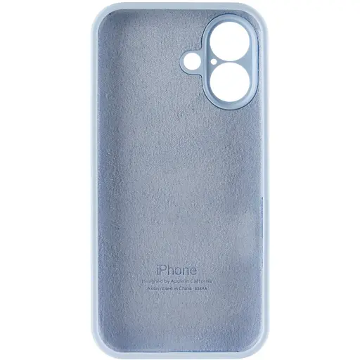 Чехол Epik Silicone Case Full Camera Protective (AA) для Apple iPhone 16 (6.1) Голубой/Sweet Blue - фото 6