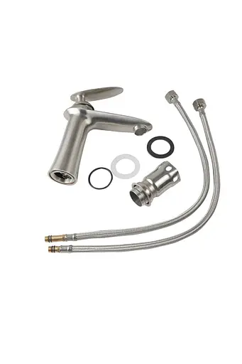 Смеситель для умывальника Germece 8558 нержавеющая сталь - фото 2