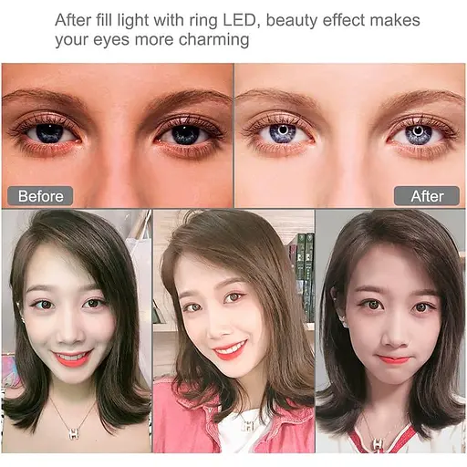 Кільцева USB RGBW LED лампа Puluz PKT3049B 4.7"+ настільний штатив - фото 6