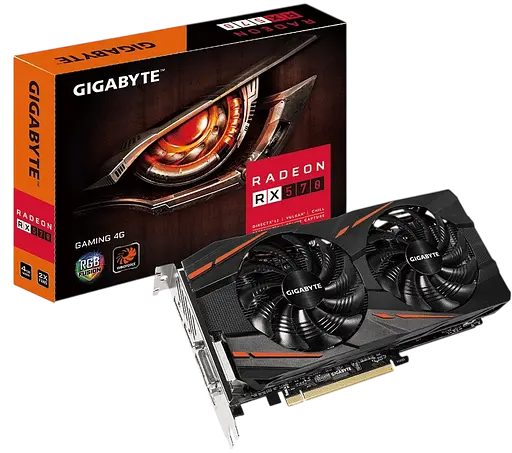 Видеокарта AMD Radeon RX 570 4GB Gigabyte Gaming (GV-RX570GAMING-4G) Б/У - фото 1