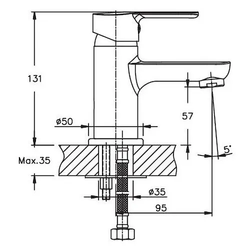 Змішувач для умивальника Haiba MARCO 001 (HB0874) - фото 2