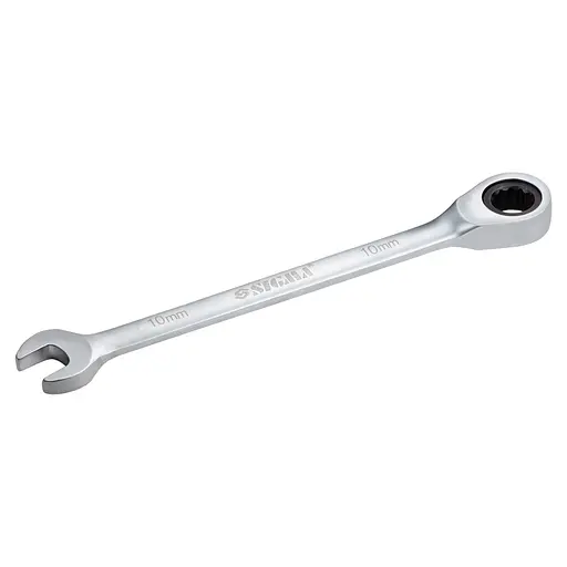 Ключ рожково-накидной Sigma с трещоткой 10 мм CrV satine (6022101) - фото 4