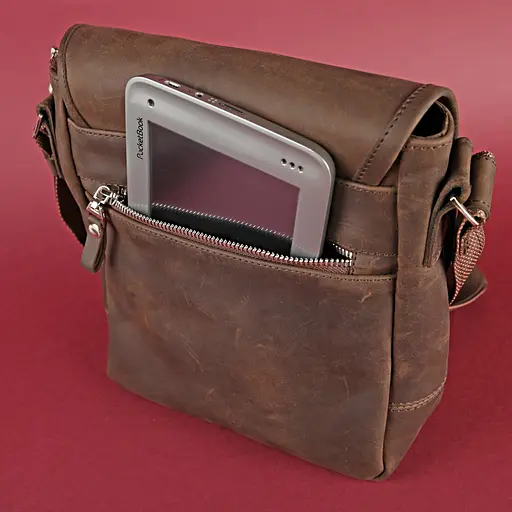 Чоловіча шкіряна сумка SHVIGEL 22х23х7 см sum0012629 - фото 5