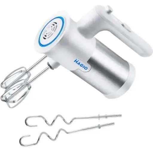 Ручний міксер Magio MG-230 для дому 5 швидкостей 2 насадки білий 300 Вт - фото 1