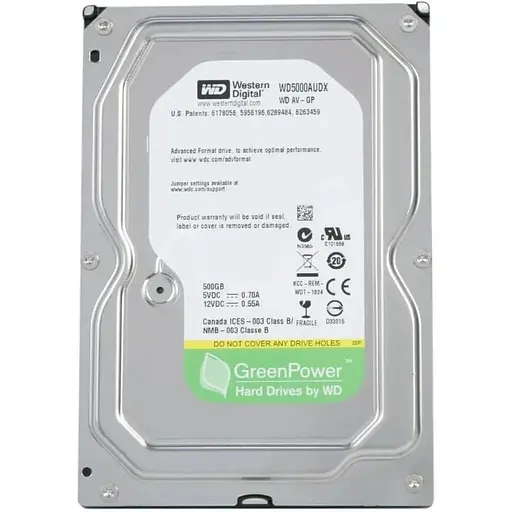 Жесткий диск 3.5 WD 500Gb (WD5000AUDX) Б/У - фото 1