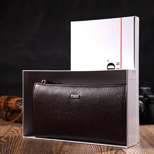 Шкіряна чоловіча сумка Bond 11,5х20,5х3 см sum0023576 - фото 8