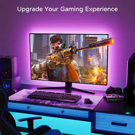 Освітлення для телевізора Hamlite TV Backlight 70, 75, 80, 82-дюймове, USB-світлодіодна стрічка для освітлення телевізора - фото 2