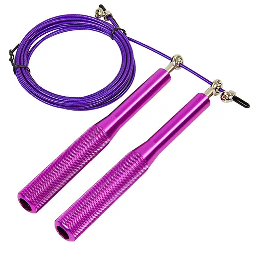 Скоростная регулируемая скакалка MS 3407 (Violet) 290 см