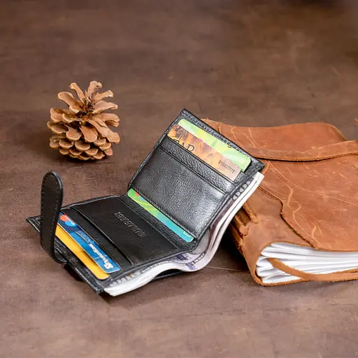 Женский кожаный кошелек-визитница ST Leather 10х8.3х1.5 см acs0015292 - фото 7