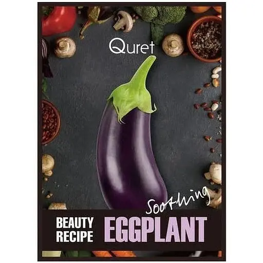 Маска для обличчя Quret Beauty Recipe Mask Eggplant Soothing заспокійлива 25 г - фото 1