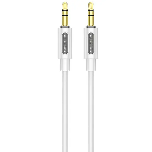 Аудіо кабель Aux Borofone BL20 True sound silicone (1m) White