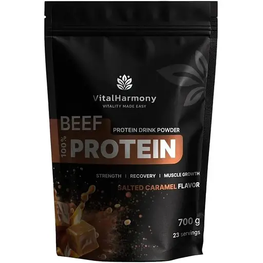 Яловичий гідролізат VitalHarmony Beef Protein, 700 грам - Солона карамель
