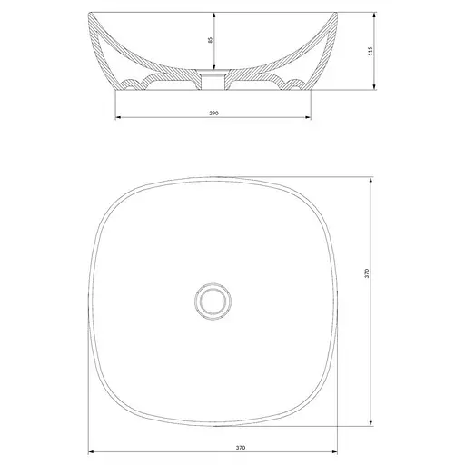 Раковина Omnires Portland white (PORTLAND370BP) - фото 2
