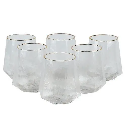 Набор стаканов Crystal 520 мл (6 шт). Низкие стаканы для воды, виски, сока [MD]