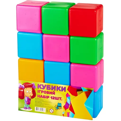 Детские игровые кубики Большие 14067K, 12 шт. в наборе