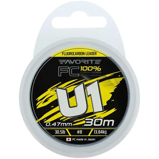 Флюорокарбон Favorite U1 FC 30 м 8.0/0.47 мм 30.5 lb/13.84 кг - фото 2