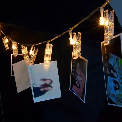 Светодиодная гирлянда Sun Lamp с прищепками для фото 20 led 3 м на батарейках - фото 5